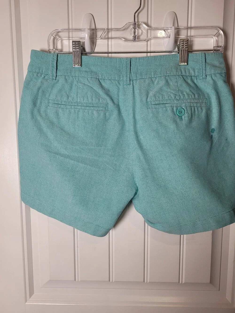 Women's  J Crew City Fit Aqua Cotton Blend Casual Shorts. Size 6